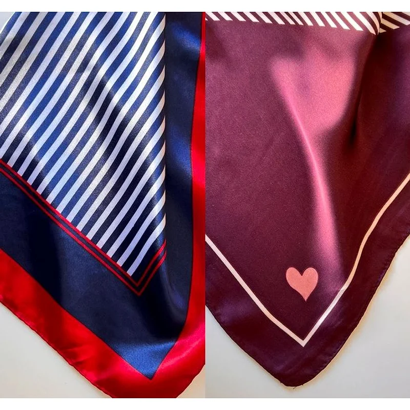 Foulard satiné à rayures tennis